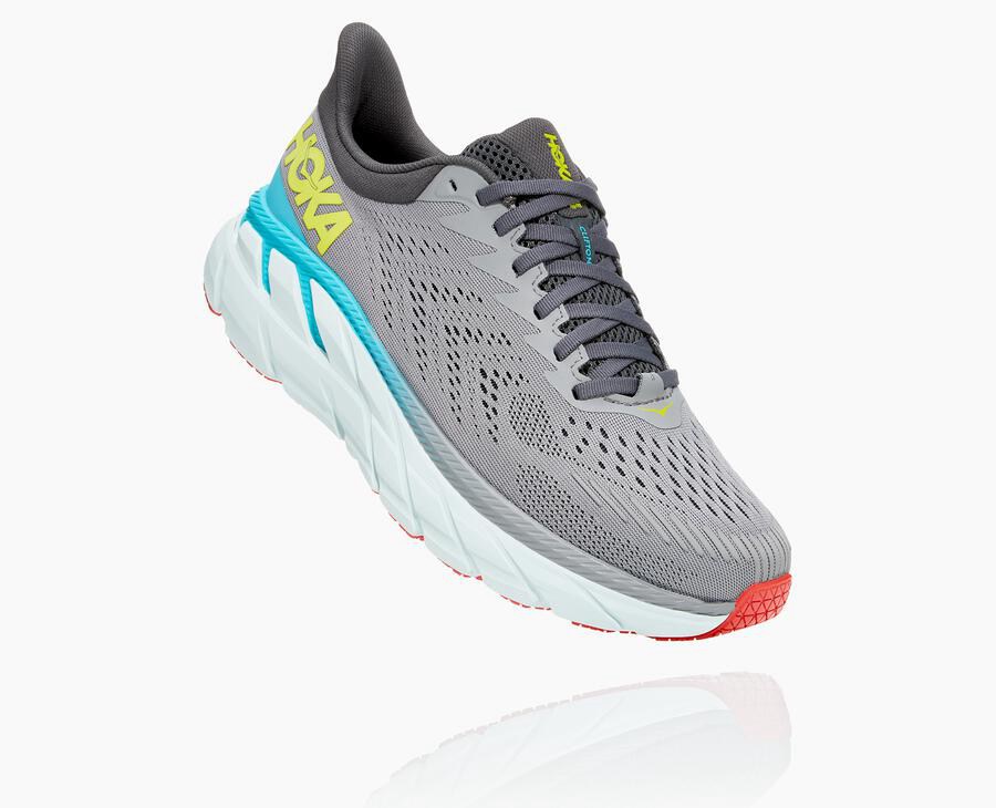 Hoka Australia One One Clifton 7 - Mens Running Shoes Grey - GDJHX-9528